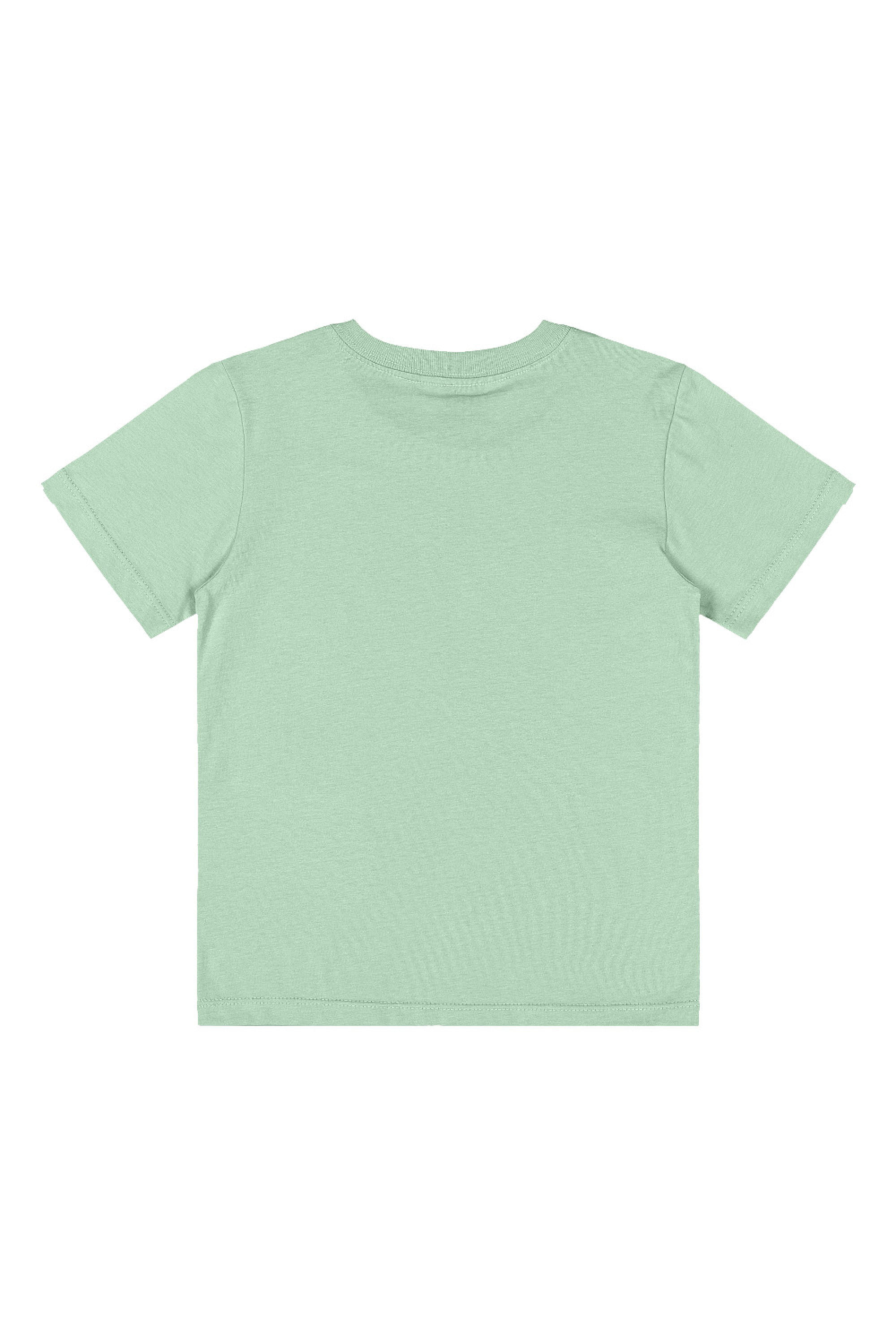Camiseta Menino em Algodão com Estampa Frontal (Verde Claro) Quimby - Imagem 12
